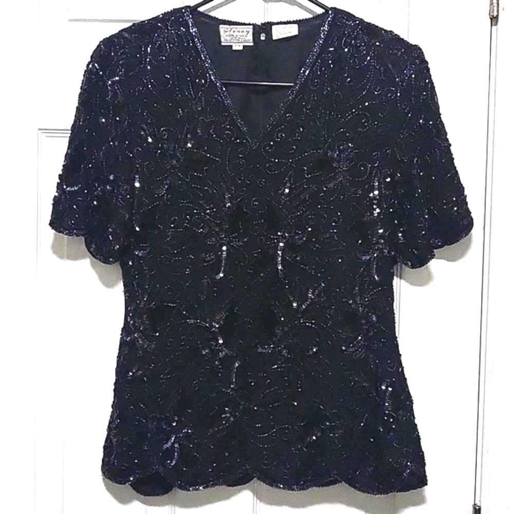 Vintage Stenay beaded blouse